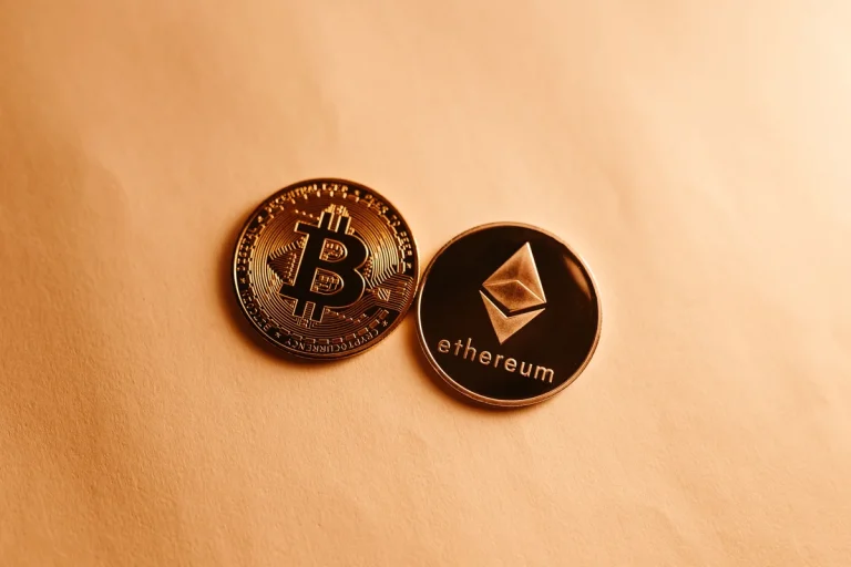 Bitcoin + Ethereum coins